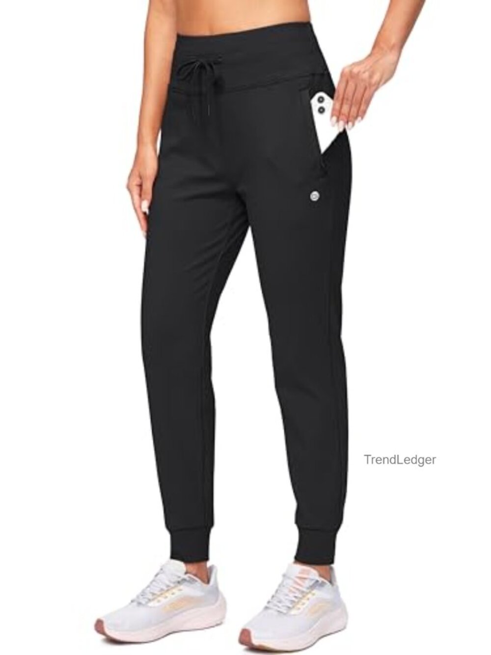 Fleece Lined High Waisted Joggers Water Resistant Thermal Winter Sweatpants